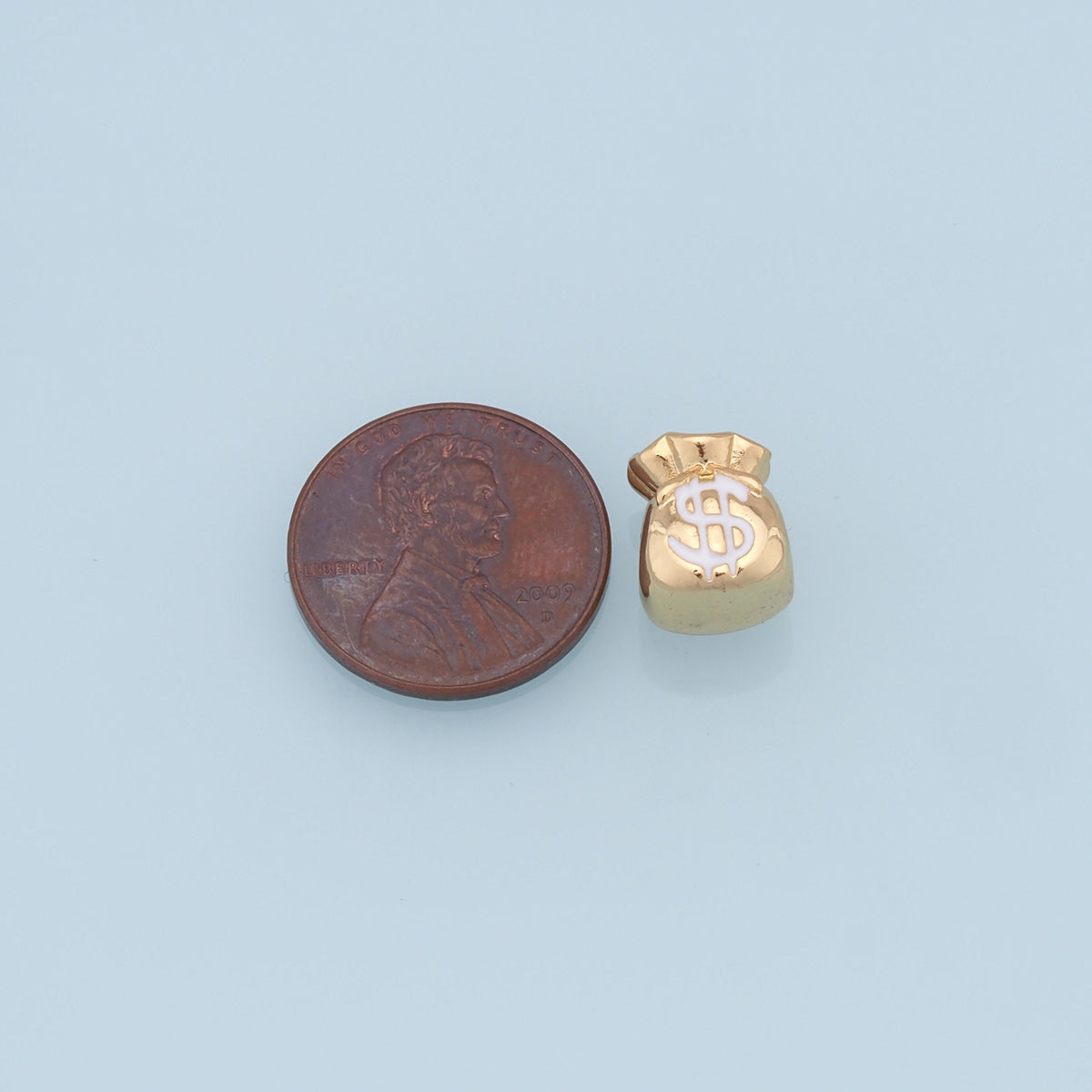 Gold Money Bag Beads Charms,18K Gold Filled Money Bag spacer beads,Money Bag Charms Bracelet Necklace for DIY Jewelry Making 