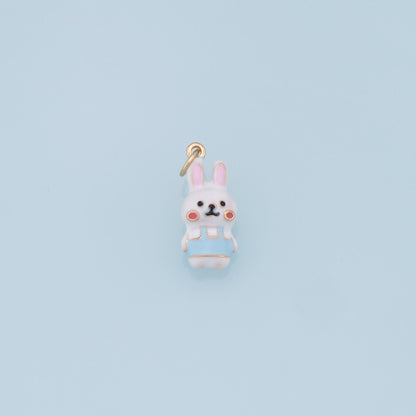 18K Gold Filled Hand Enamel Charm Pendant for Jewelry Making
