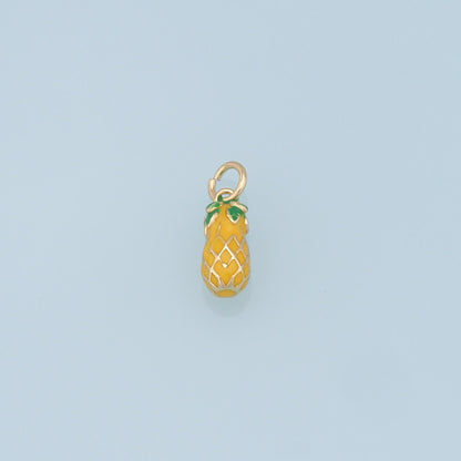 Cute Fruit Charms,18K Gold Filled Enamel Fruit Pendant,Kawaii Charm Bracelet Necklace for DIY Jewelry Making Supply