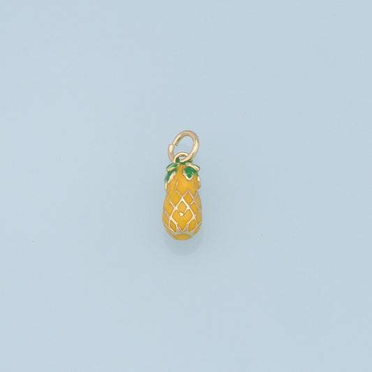 Cute Fruit Charms,18K Gold Filled Enamel Fruit Pendant,Kawaii Charm Bracelet Necklace for DIY Jewelry Making Supply