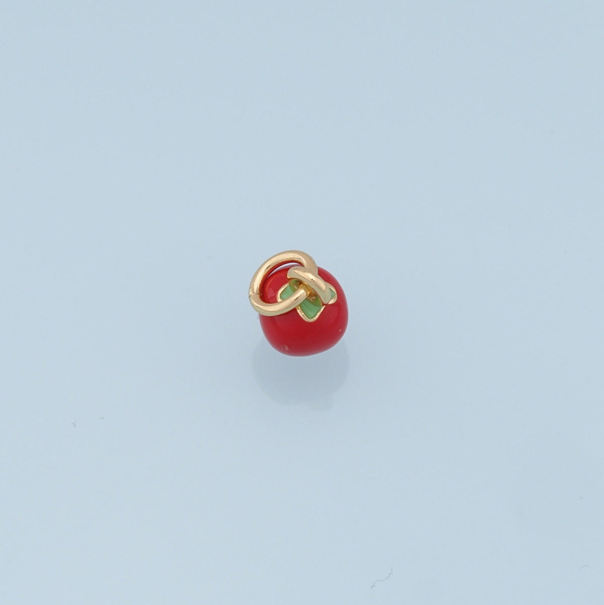 Gold Apple Charms,18K Gold Filled Enamel Apple Pendant,Fruit Charm Bracelet Necklace for DIY Jewelry Making Supply