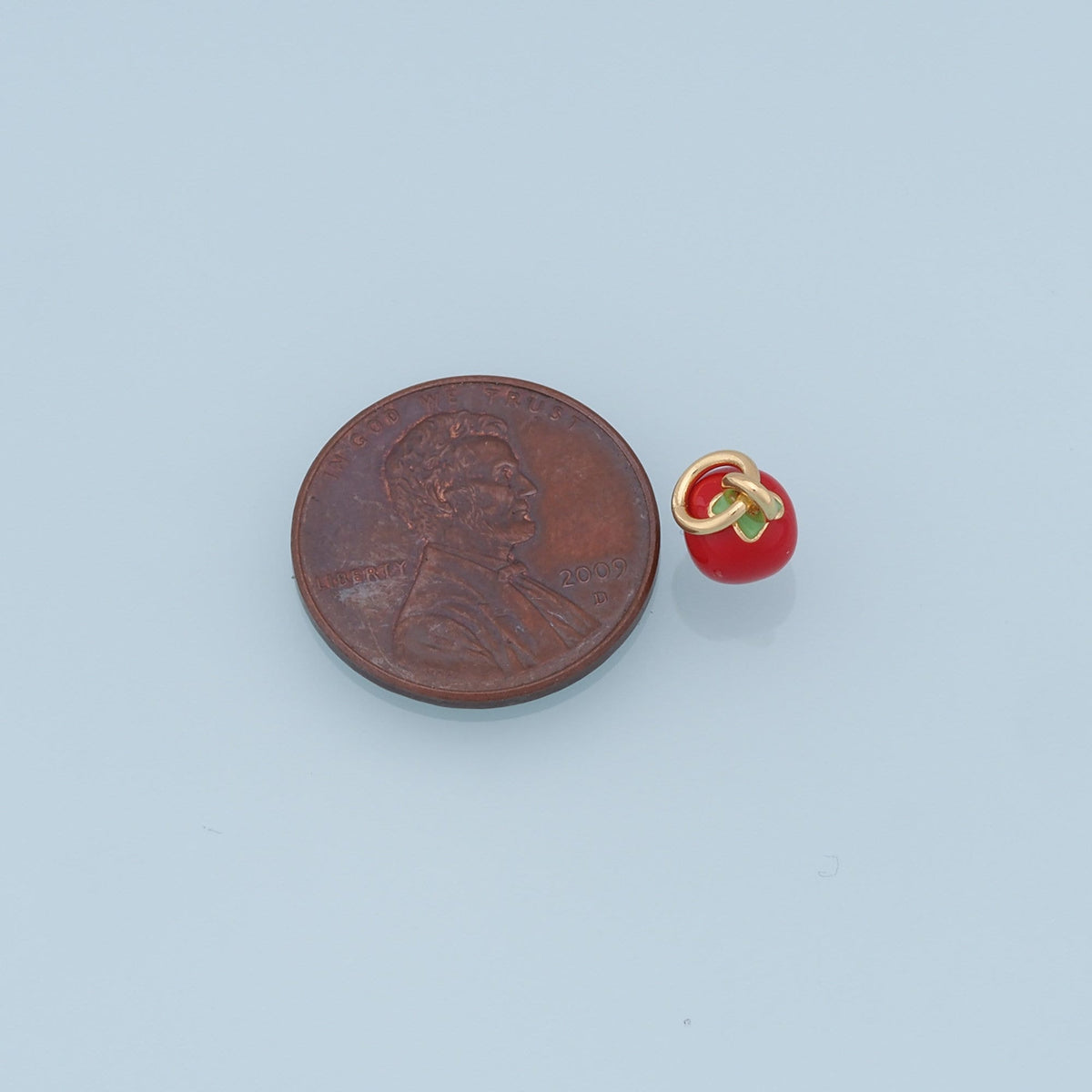 Gold Apple Charms,18K Gold Filled Enamel Apple Pendant,Fruit Charm Bracelet Necklace for DIY Jewelry Making Supply