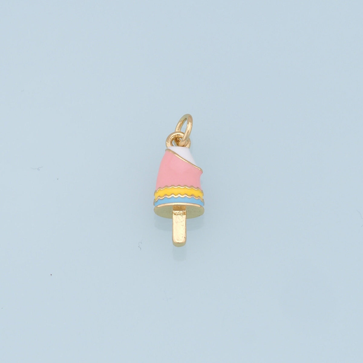 18K Gold Filled Hand Enamel Charm Pendant for Jewelry Making