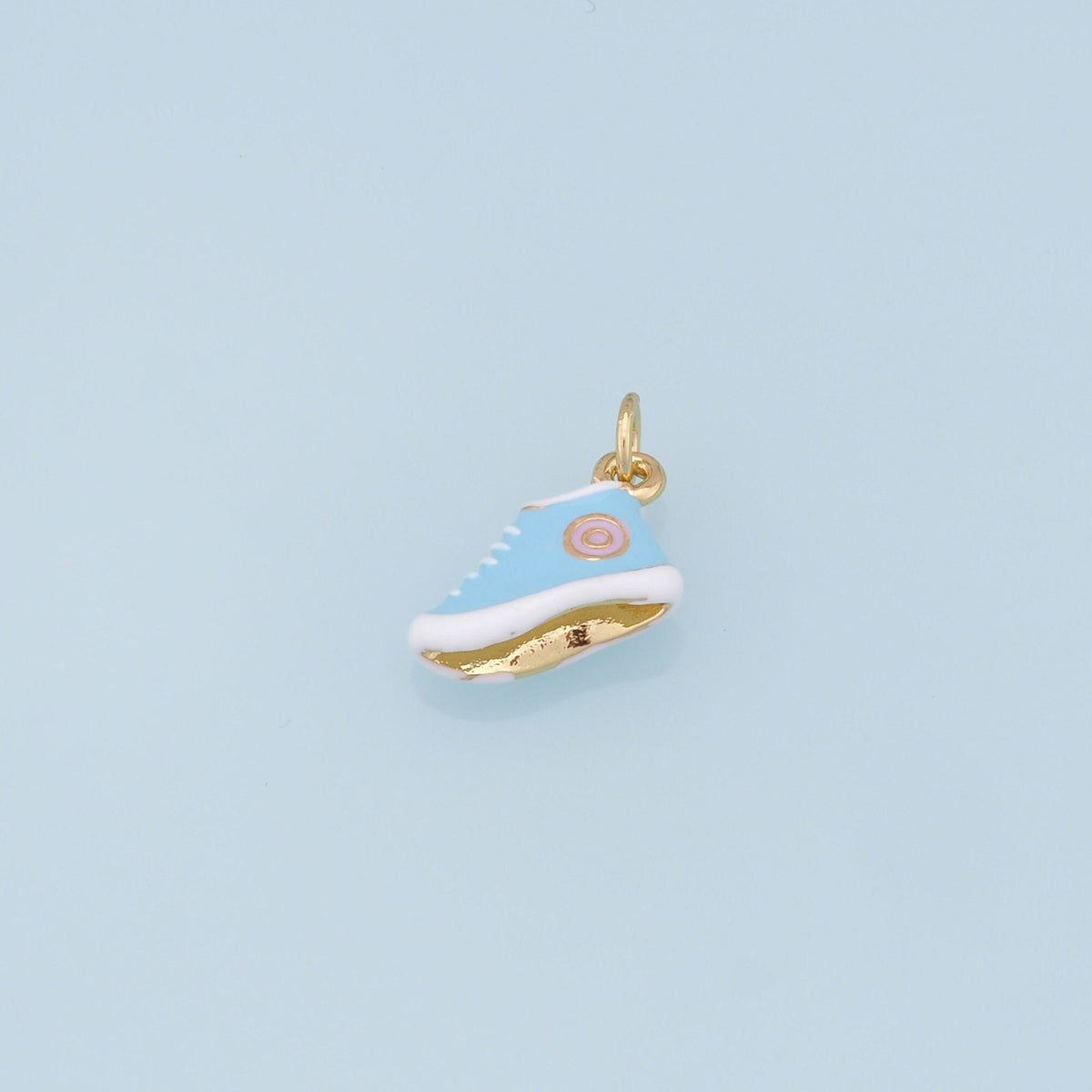 18K Gold Filled Hand Enamel Charm Pendant for Jewelry Making