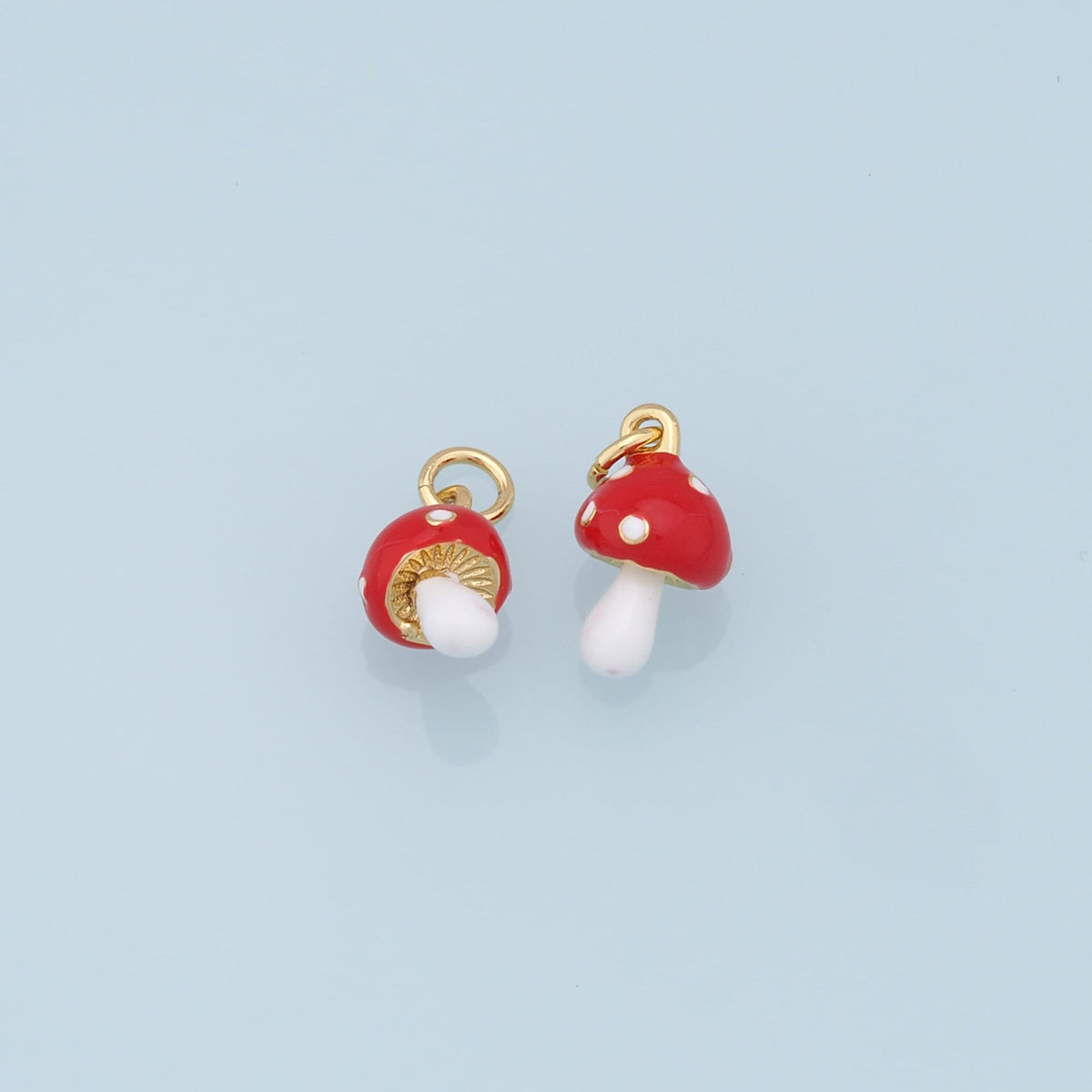 18K Gold Filled Enamel Charm Pendant for Jewelry Making
