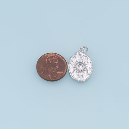 Gold Star Charms,18K Gold Filled Starburst Pendant,North Star Charm Bracelet Necklace for DIY Jewelry Making Supply