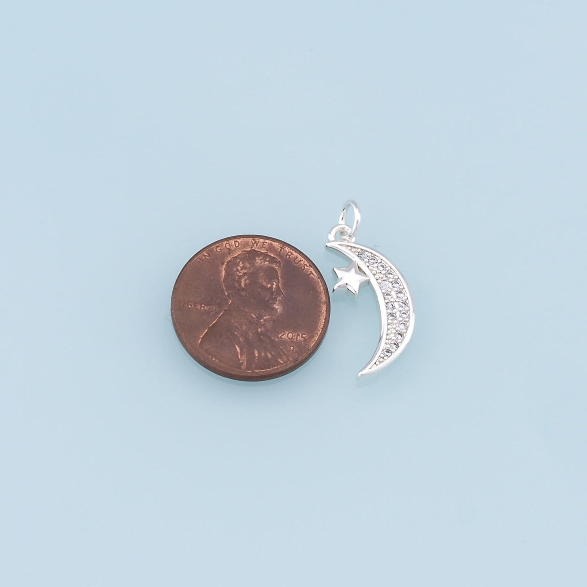 Gold Moon Star Charms,18K Gold Filled CZ Sun Pendant,Celestial Charm Bracelet Necklace for DIY Jewelry Making Supply