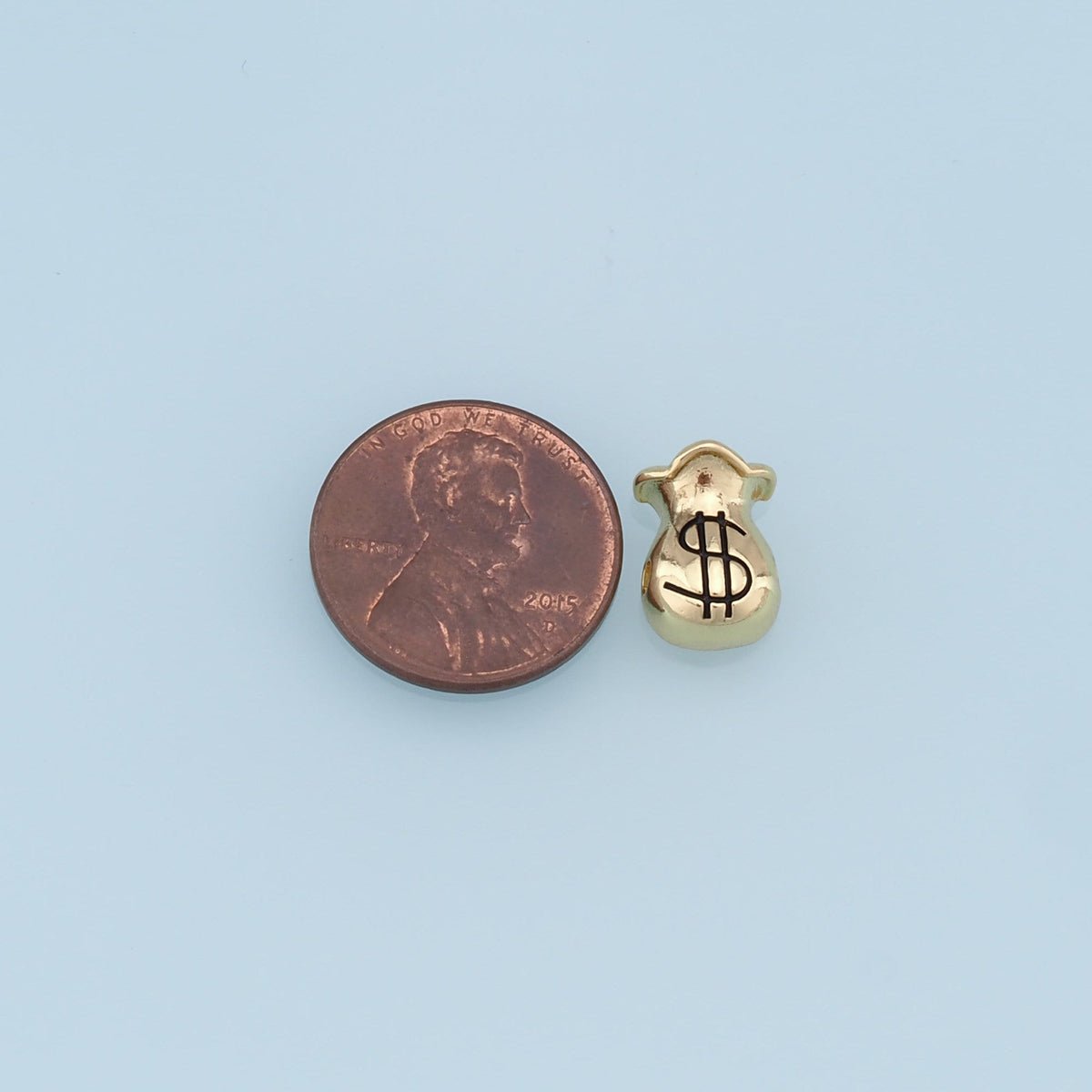 Gold Money Bag Beads Charms,18K Gold Filled Money Bag spacer beads,Money Bag Charms Bracelet Necklace for DIY Jewelry Making 