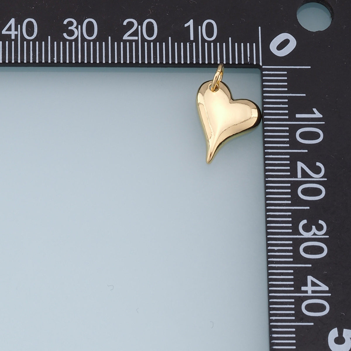Gold Heart Charms,18K Gold Filled Heart Pendant,Heart Charm Bracelet Necklace for DIY Jewelry Making Supply
