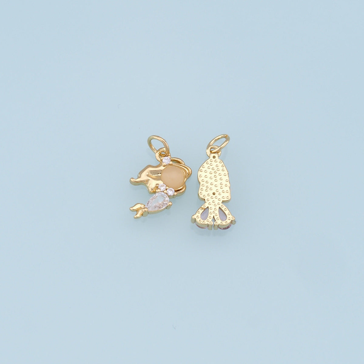18K Gold Filled Boy Girl Pendant,Boy Girl Charm Bracelet Necklace for DIY Jewelry Making Supply