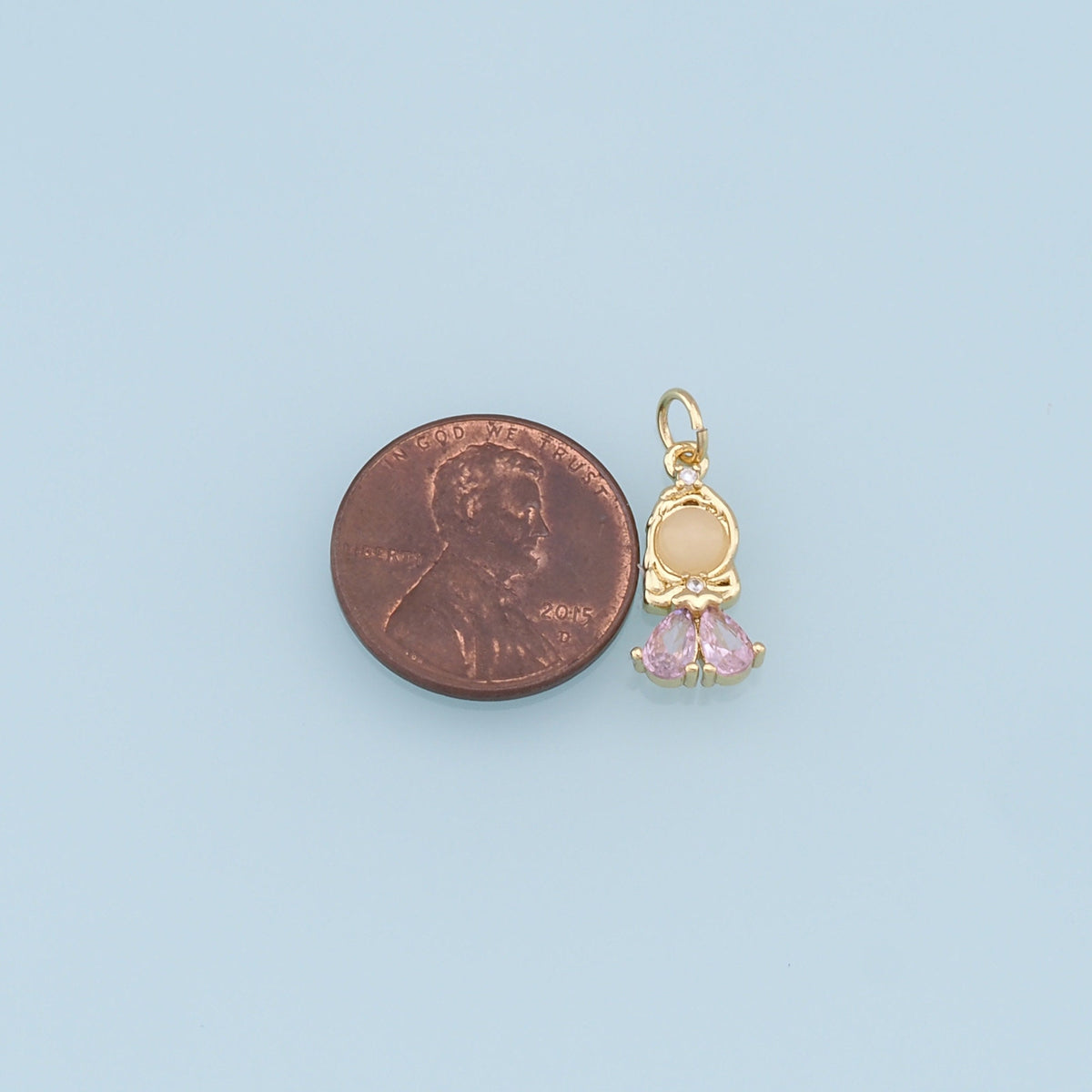 18K Gold Filled Boy Girl Pendant,Boy Girl Charm Bracelet Necklace for DIY Jewelry Making Supply