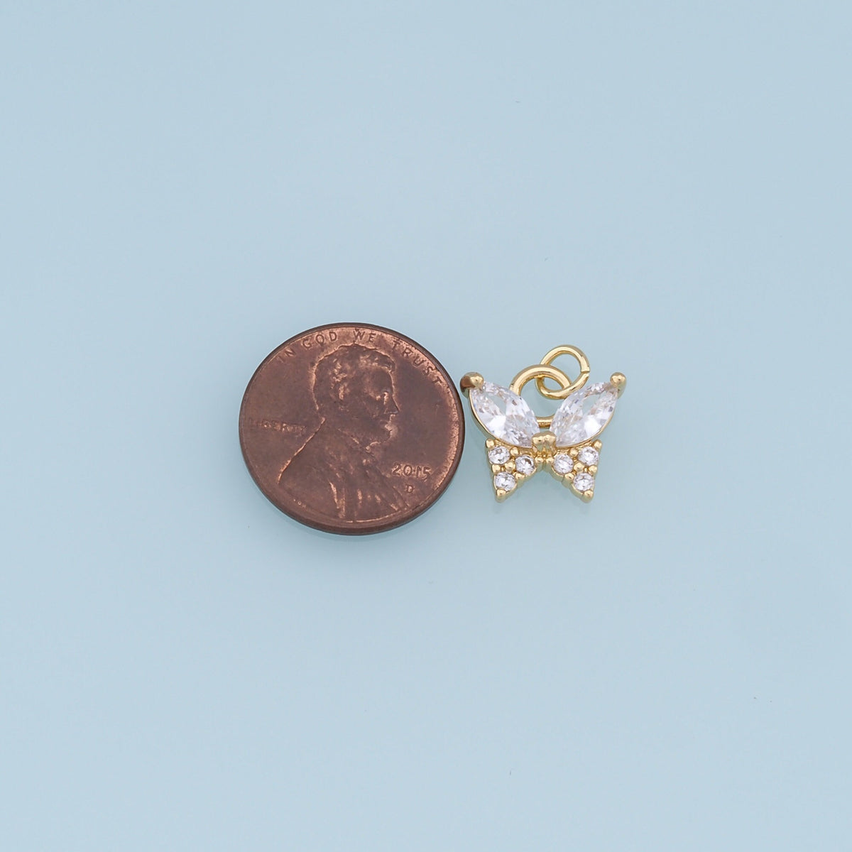 Gold Butterfly Charms,18K Gold Filled Enamel Butterfly Pendant,CZ Micro Pave Butterfly Charm Bracelet Necklace for DIY Jewelr