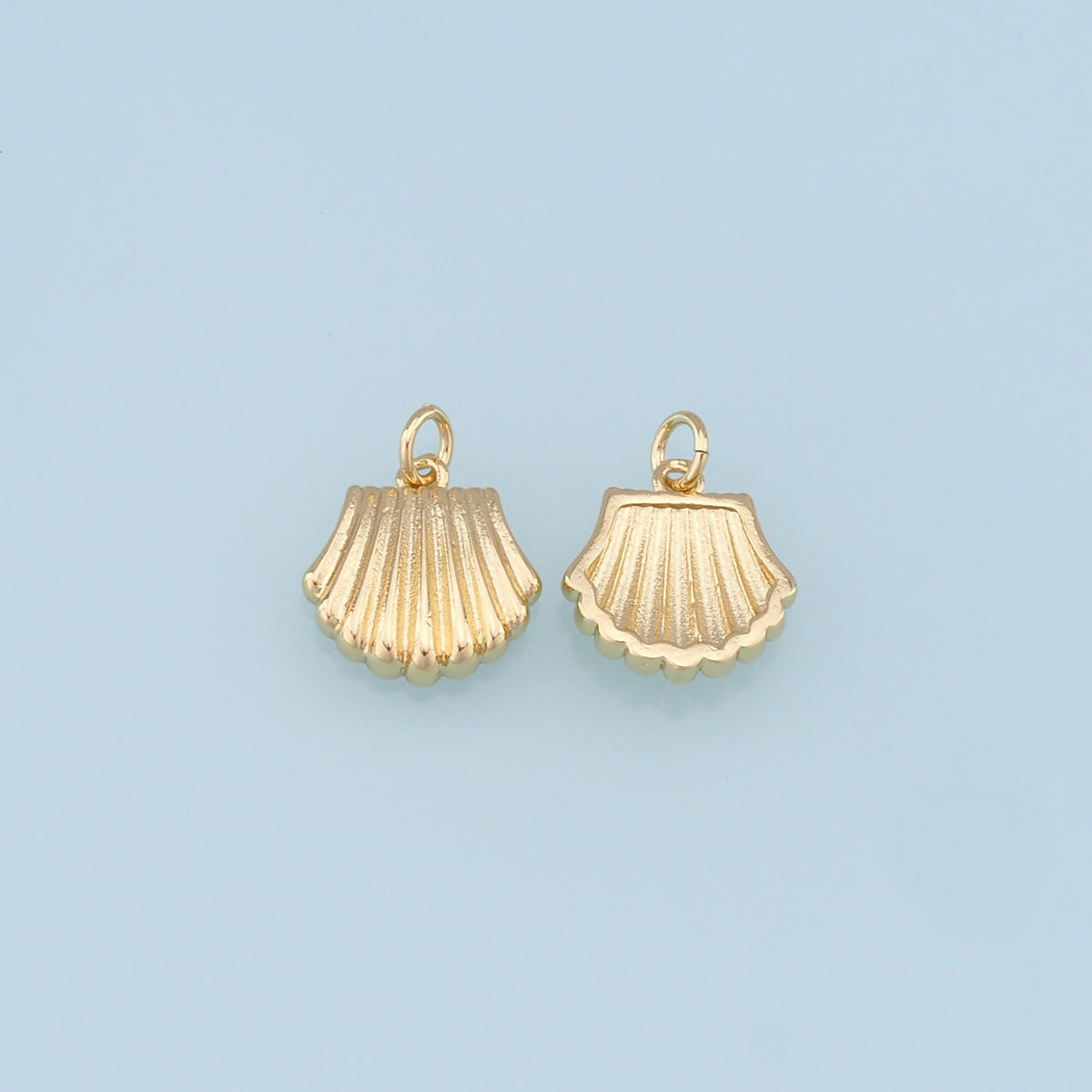 Gold Shell Charms,18K Gold Filled Conch Shell Pendant,Conch Shell Charm Bracelet Necklace for DIY Jewelry Making Supply