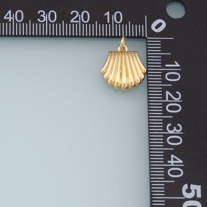 Gold Shell Charms,18K Gold Filled Conch Shell Pendant,Conch Shell Charm Bracelet Necklace for DIY Jewelry Making Supply