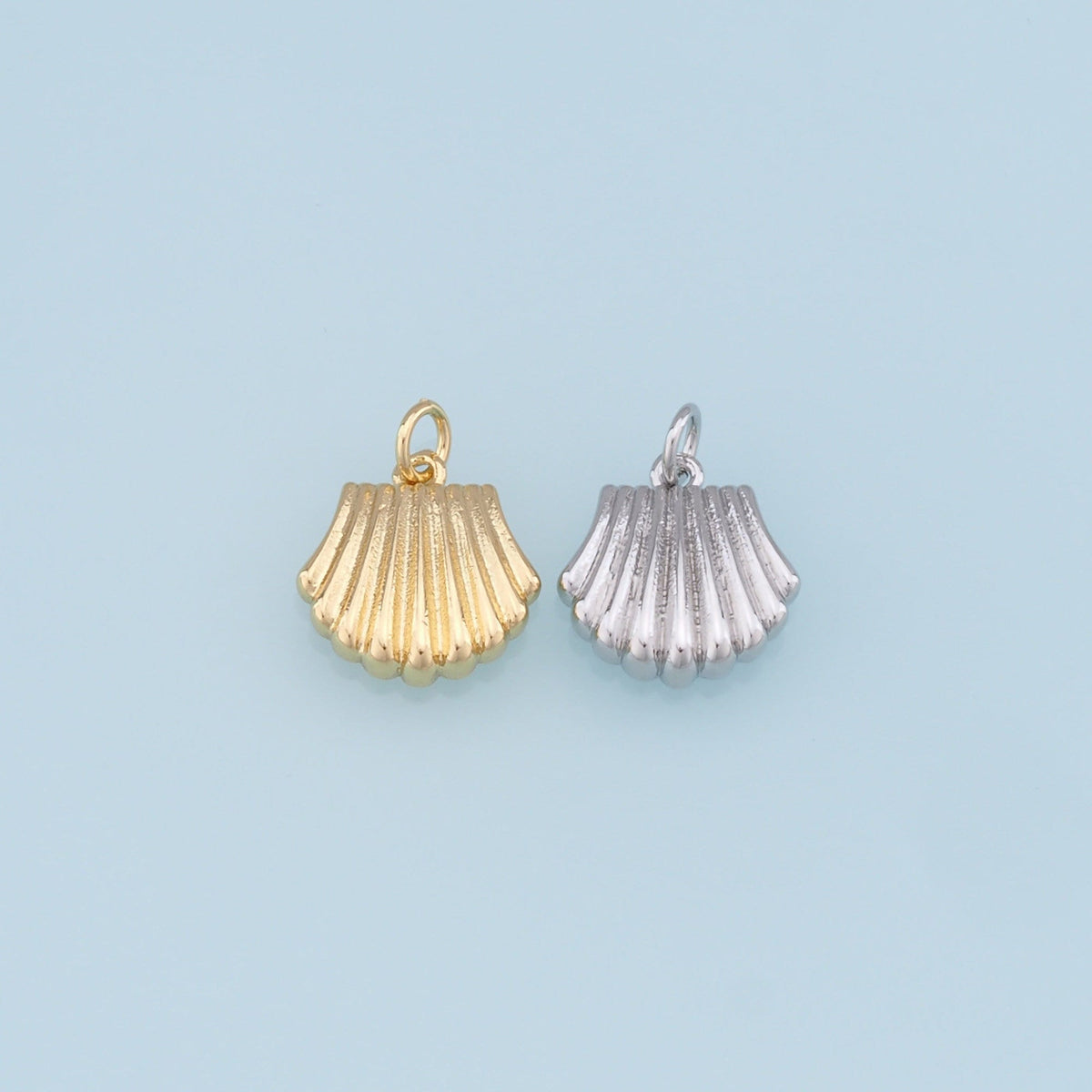 Gold Shell Charms,18K Gold Filled Conch Shell Pendant,Conch Shell Charm Bracelet Necklace for DIY Jewelry Making Supply
