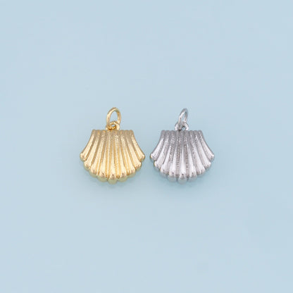 Gold Shell Charms,18K Gold Filled Conch Shell Pendant,Conch Shell Charm Bracelet Necklace for DIY Jewelry Making Supply