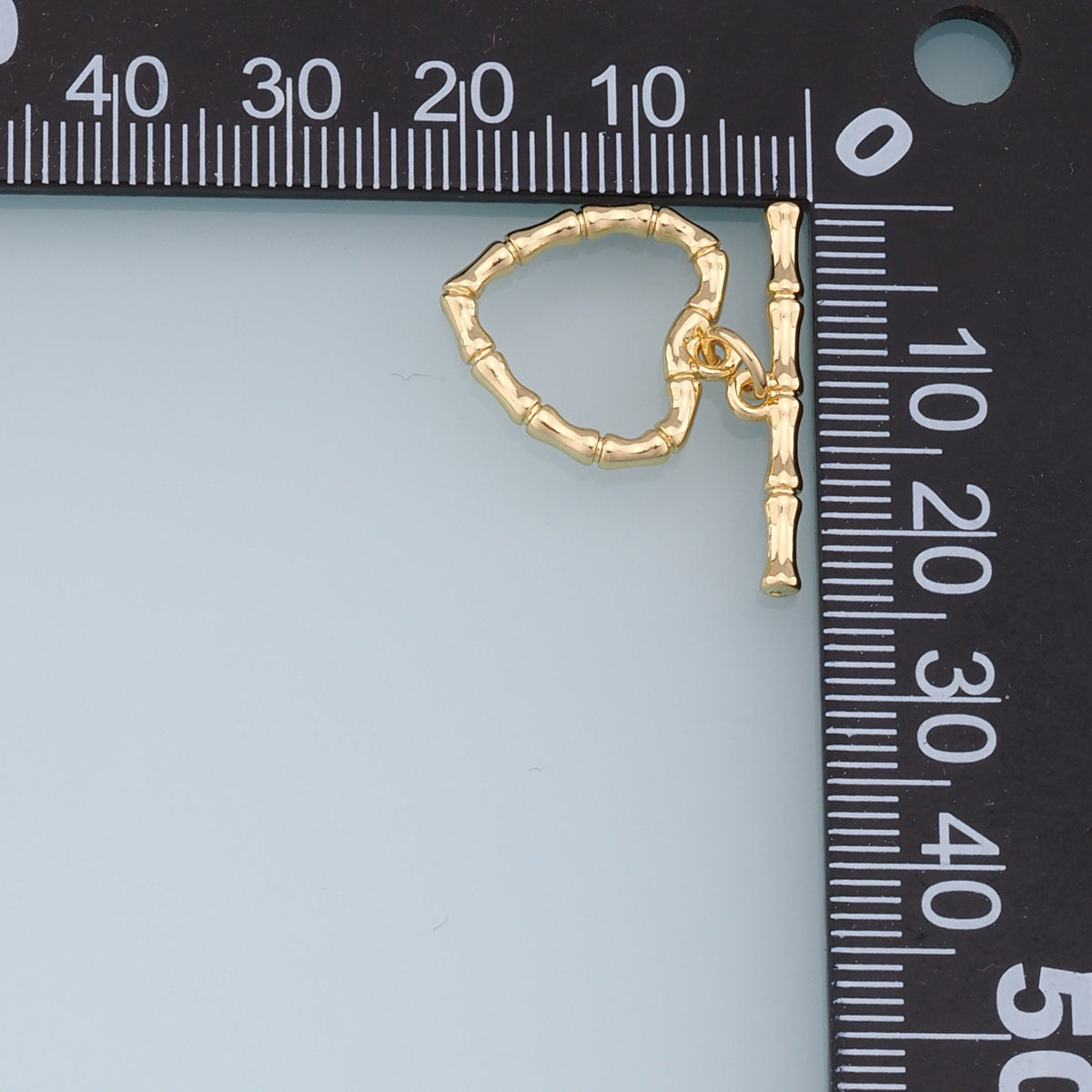 18K Gold Heart Toggle Clasp, Gold OT Clasp Fancy Design OT Clasp Bulk Supply for Bracelet Necklace Component