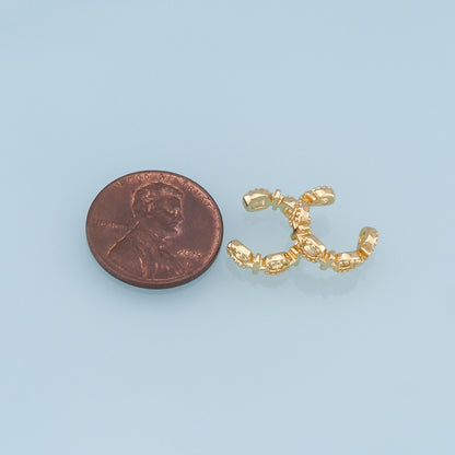 18K Gold Filled Hand CZ Charm Pendant for Jewelry Making
