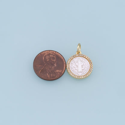 Gold virgin mary Charms,18K Gold Filled Our Lady of Guadalupe Pendant,CZ virgin mary Charm Bracelet Necklace for DIY Jewelry 