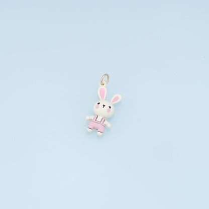 18K Gold Filled Enamel Charm Pendant for Jewelry Making