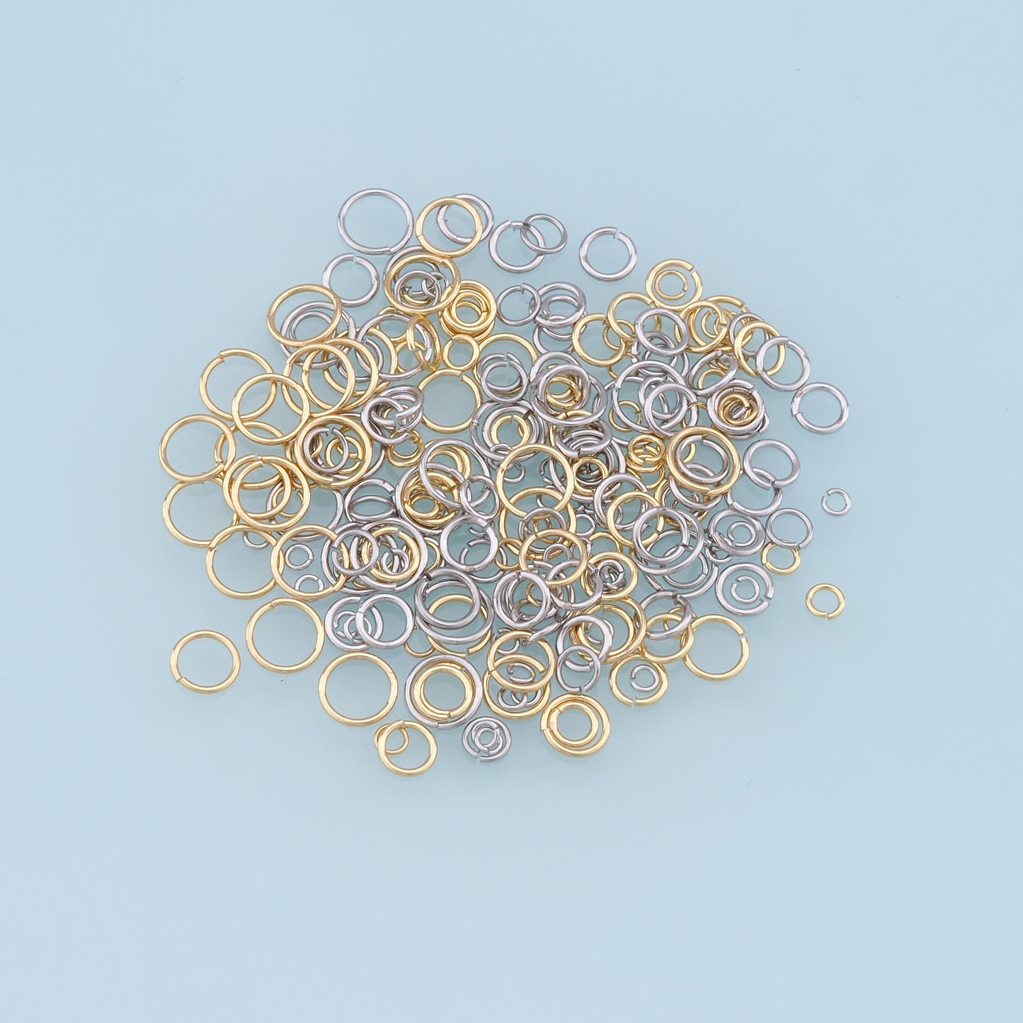 100pcs 18K Gold Thickened Jump Rings,Dainty O Shaped Open Jump Rings Bulk,Gold Split Rings for DIY Jewelry Making Supply Findings