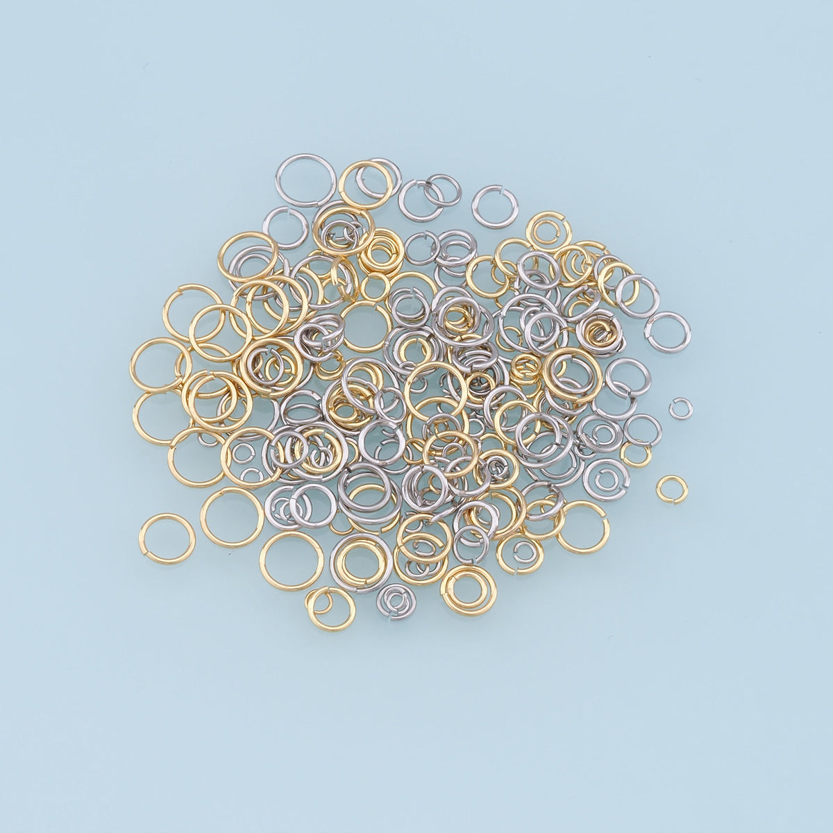 100pcs 18K Gold Jump Rings,Dainty O Shaped Open Jump Rings Bulk,Gold Split Rings for DIY Jewelry Making Supply Findings