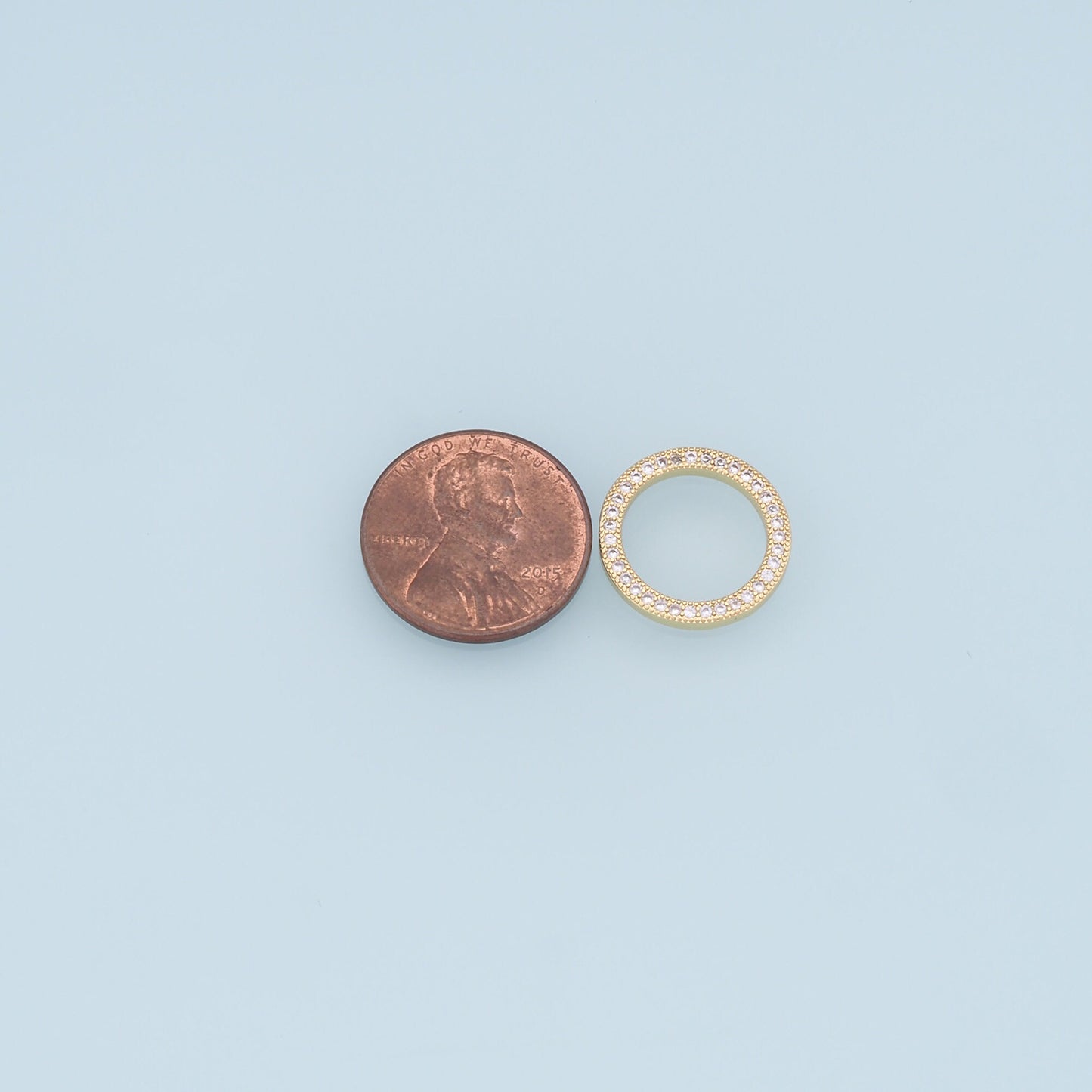 Gold Round Charms,18K Gold Filled CZ Round Pendant,Round Charm Bracelet Necklace for DIY Jewelry Making Supply