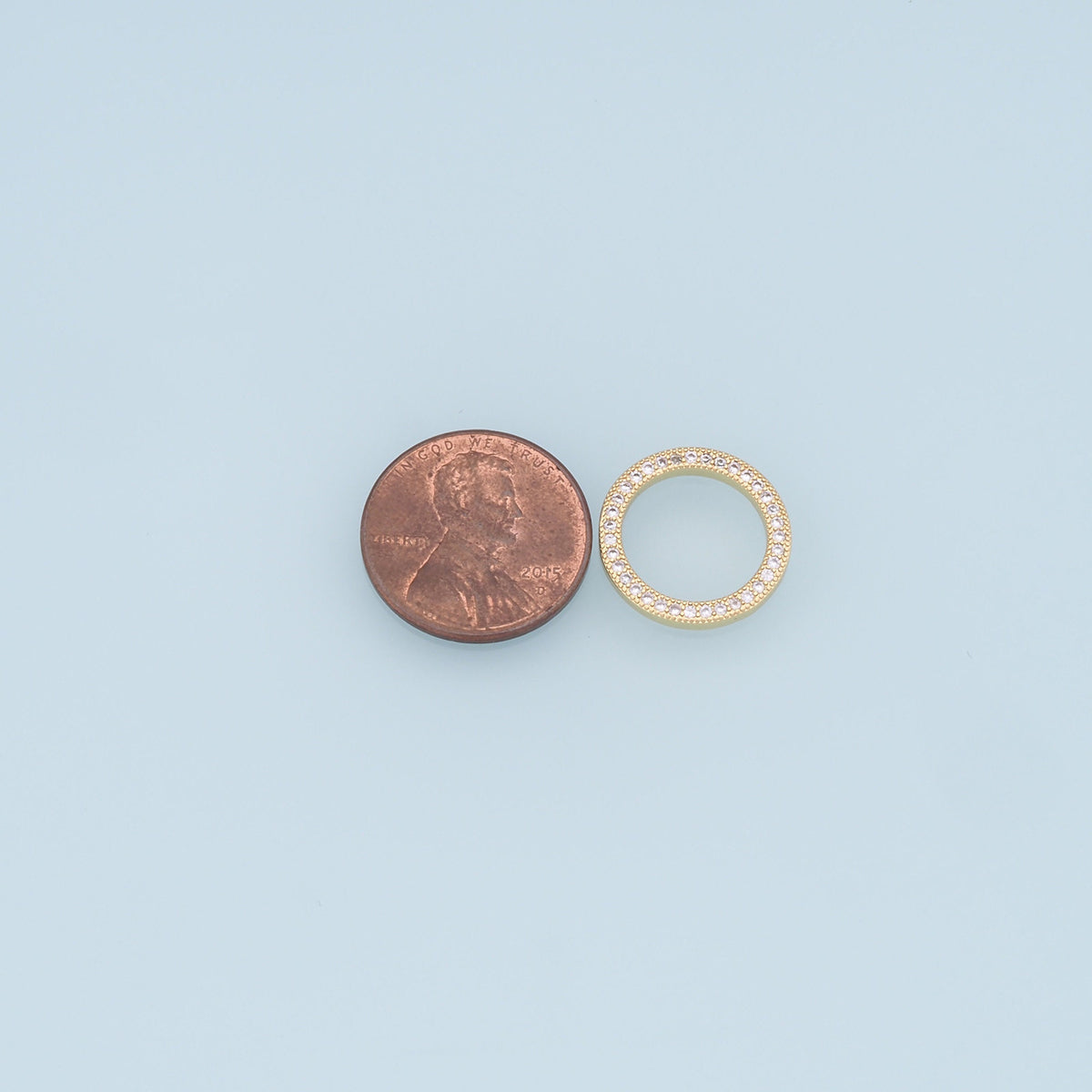 Gold Round Charms,18K Gold Filled CZ Round Pendant,Round Charm Bracelet Necklace for DIY Jewelry Making Supply