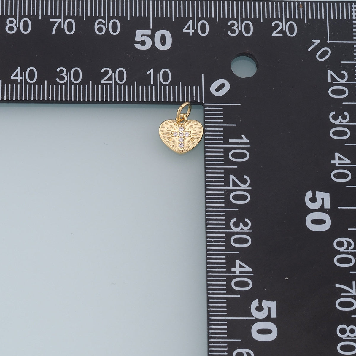 18K Gold Filled Heart Charm Pendant for Jewelry Making