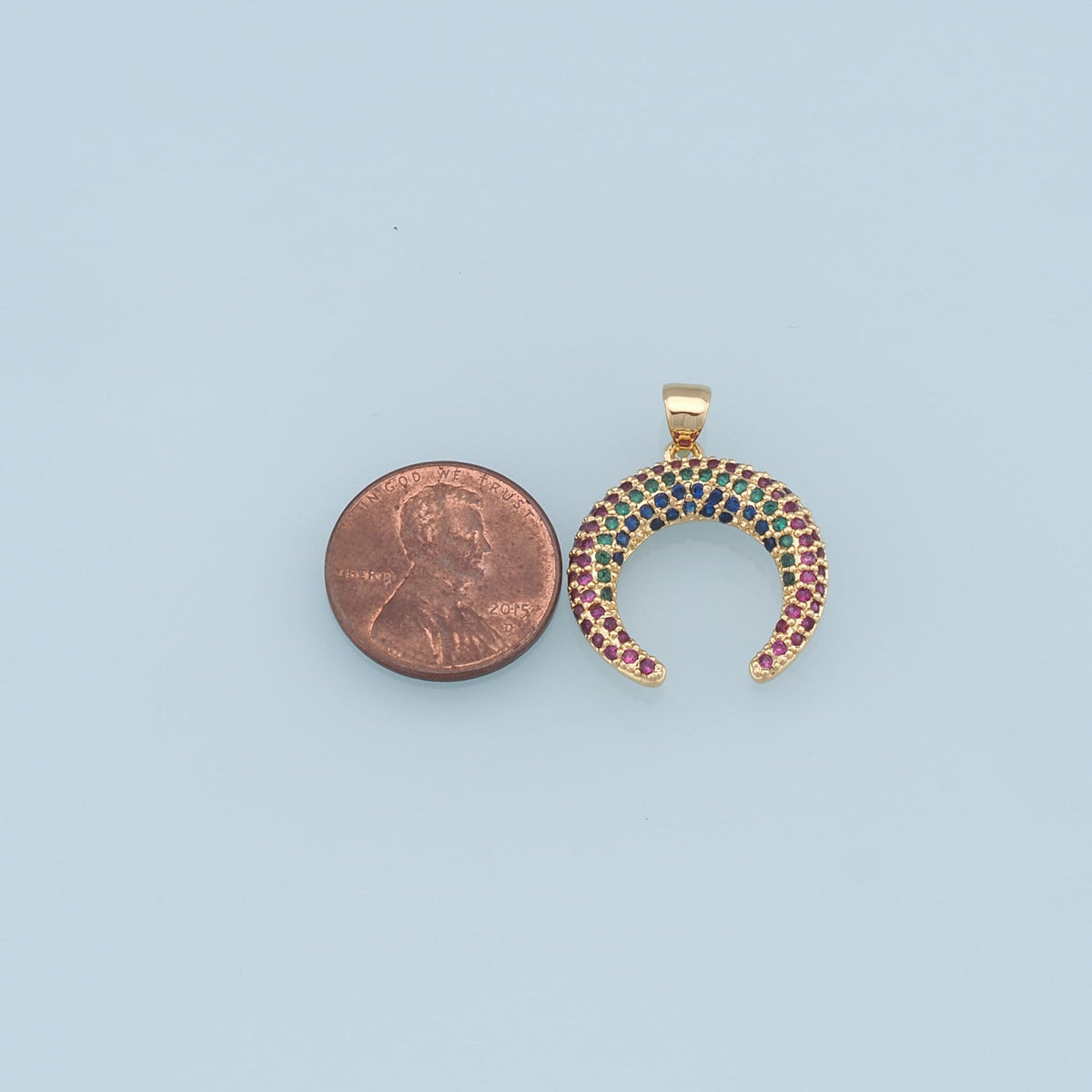 18K Gold Filled Cubic Zirconia Star Charm Pendant for Jewelry Making