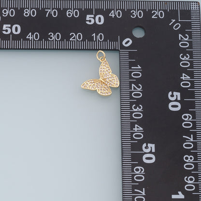 Gold Butterfly Charms,18K Gold Filled Butterfly Pendant,Butterfly Charm Bracelet Necklace for DIY Jewelry Making Supply