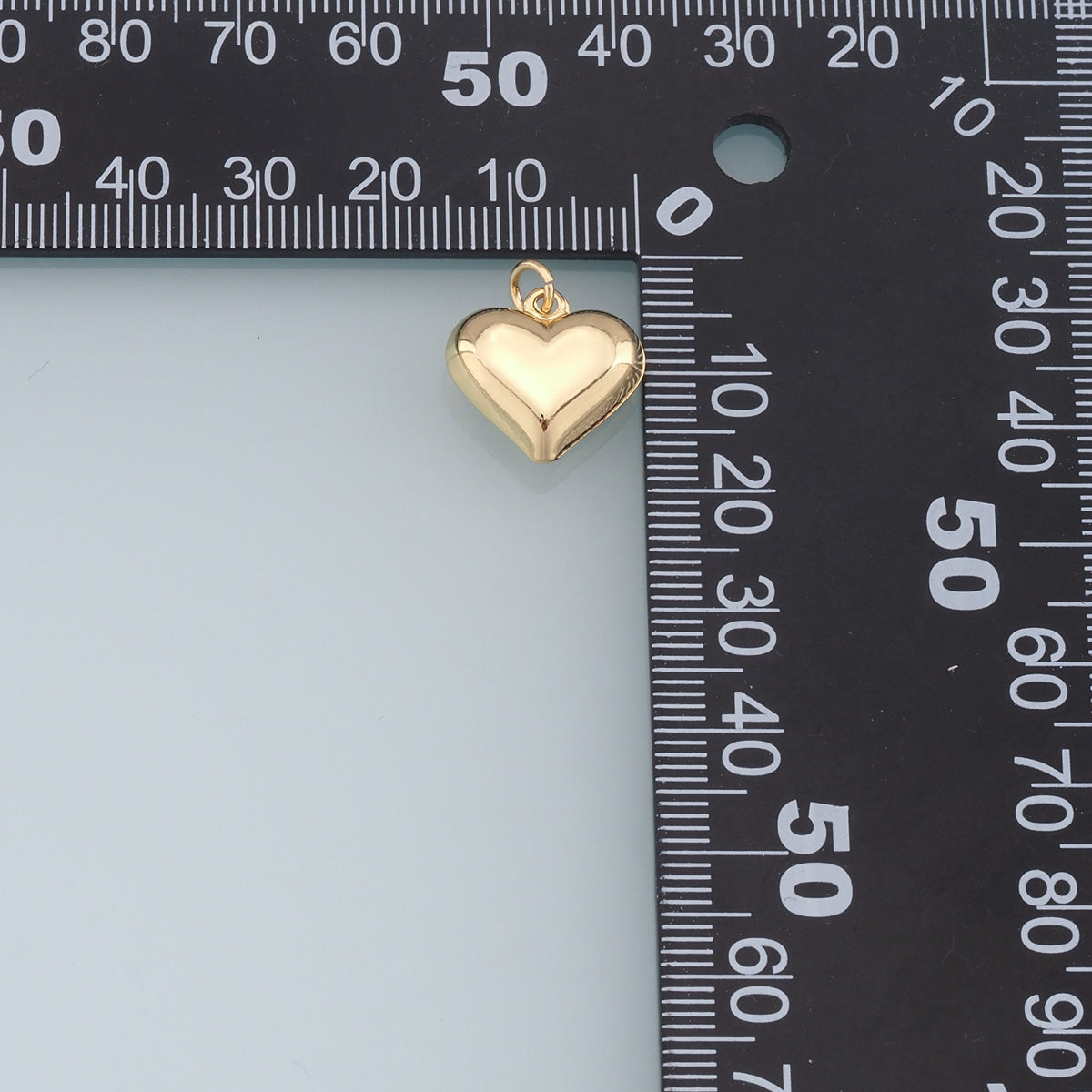 Gold Heart Charms,18K Gold Filled Heart Pendant,Heart Charm Bracelet Necklace for DIY Jewelry Making Supply