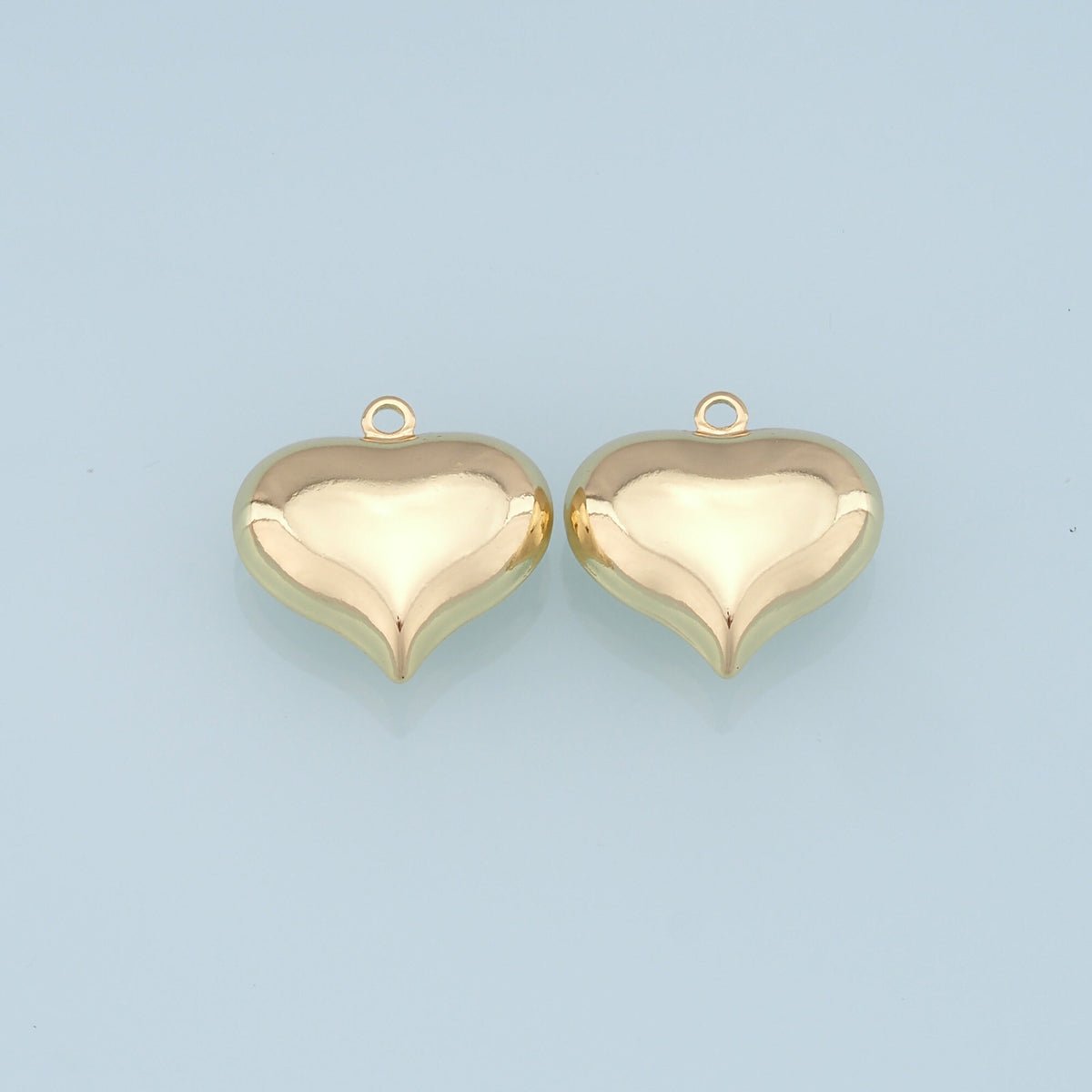 18K Gold Filled Heart Charm Pendant for Jewelry Making
