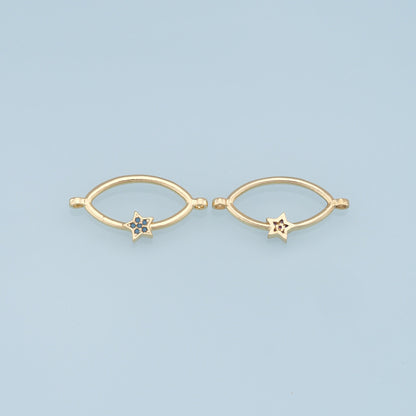 18K Gold Filled Star Connector for Jewelry Making