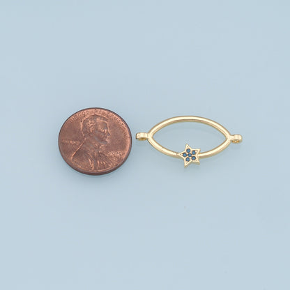 18K Gold Filled Star Connector for Jewelry Making
