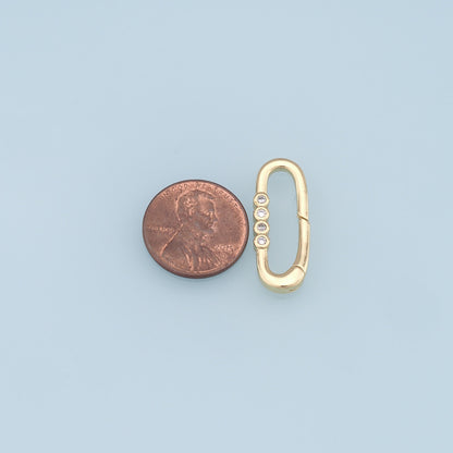 18K Gold Filled Oval Clasp for Jewelry Making