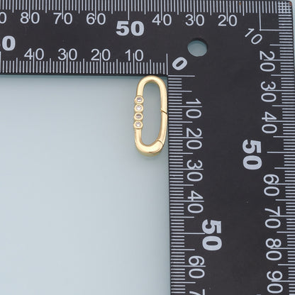 18K Gold Filled Oval Clasp for Jewelry Making