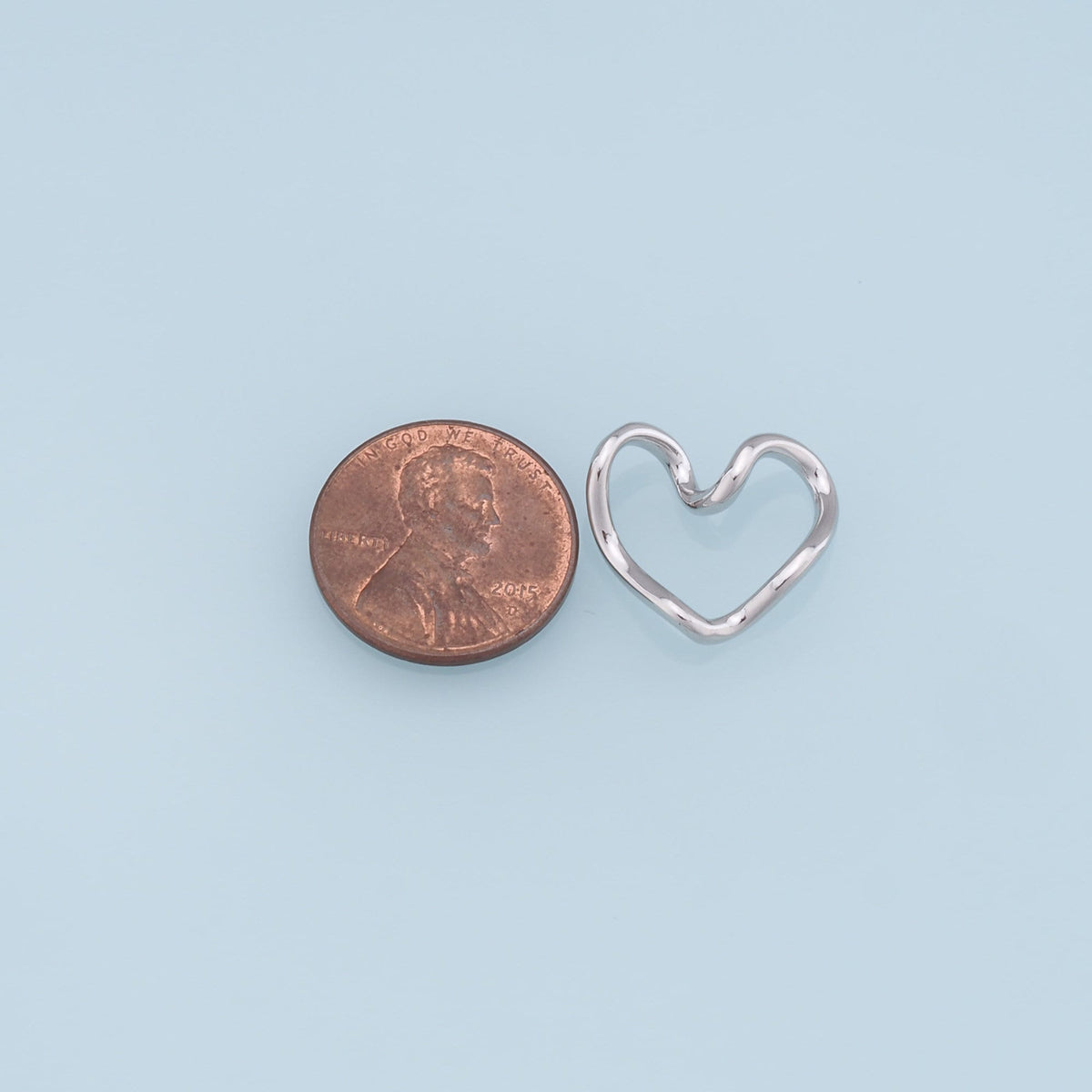 Gold Heart Charms,18K Gold Filled Heart Pendant,Heart Charm Bracelet Necklace for DIY Jewelry Making Supply