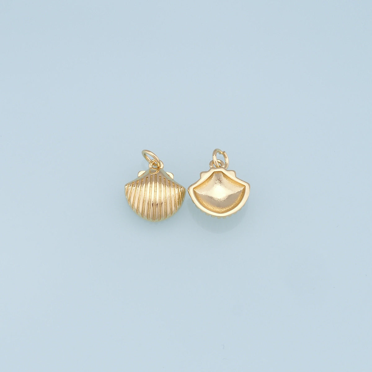 Gold Shell Charms,18K Gold Filled Conch Shell Pendant,Conch Shell Charm Bracelet Necklace for DIY Jewelry Making Supply