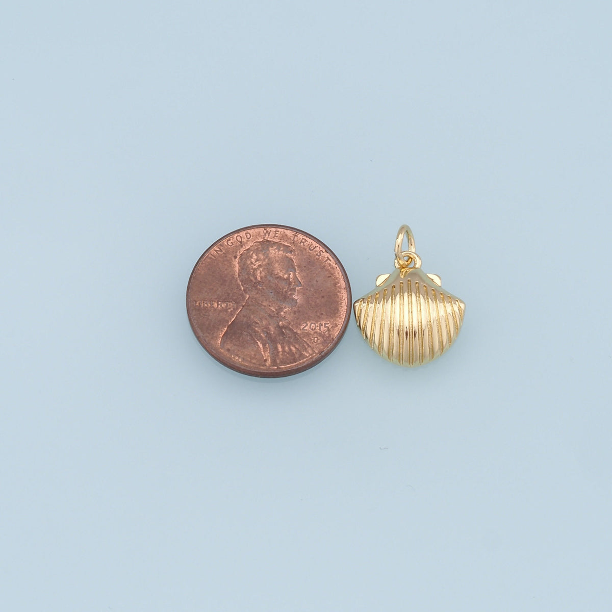 18K Gold Filled Shell Charm Pendant for Jewelry Making