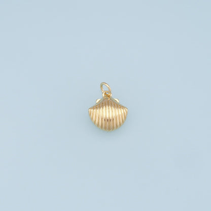 18K Gold Filled Shell Charm Pendant for Jewelry Making