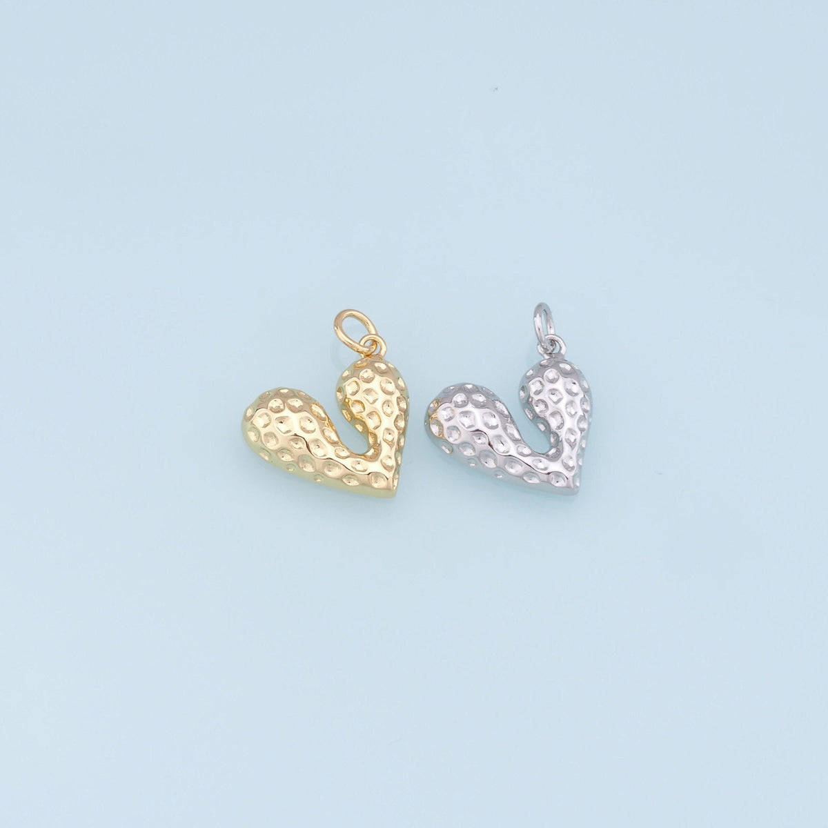18K Gold Filled Heart Charm Pendant for Jewelry Making