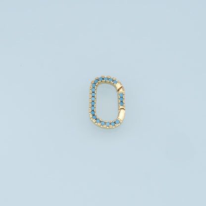 18K Gold Filled Oval Carabiner Clasp,Buckle Clasp,Carabiner Screw Clasp,Turnbuckle,for DIY Jewelry