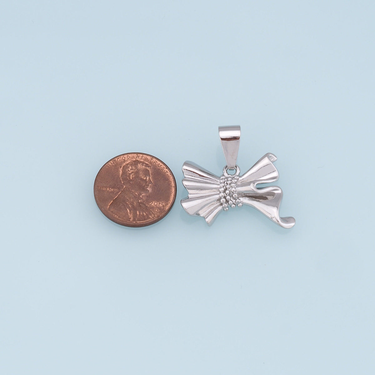 Gold Bow Charms,18K Gold Filled Bow Pendant,bow tie Charm Bracelet Necklace for DIY Jewelry Making Supply