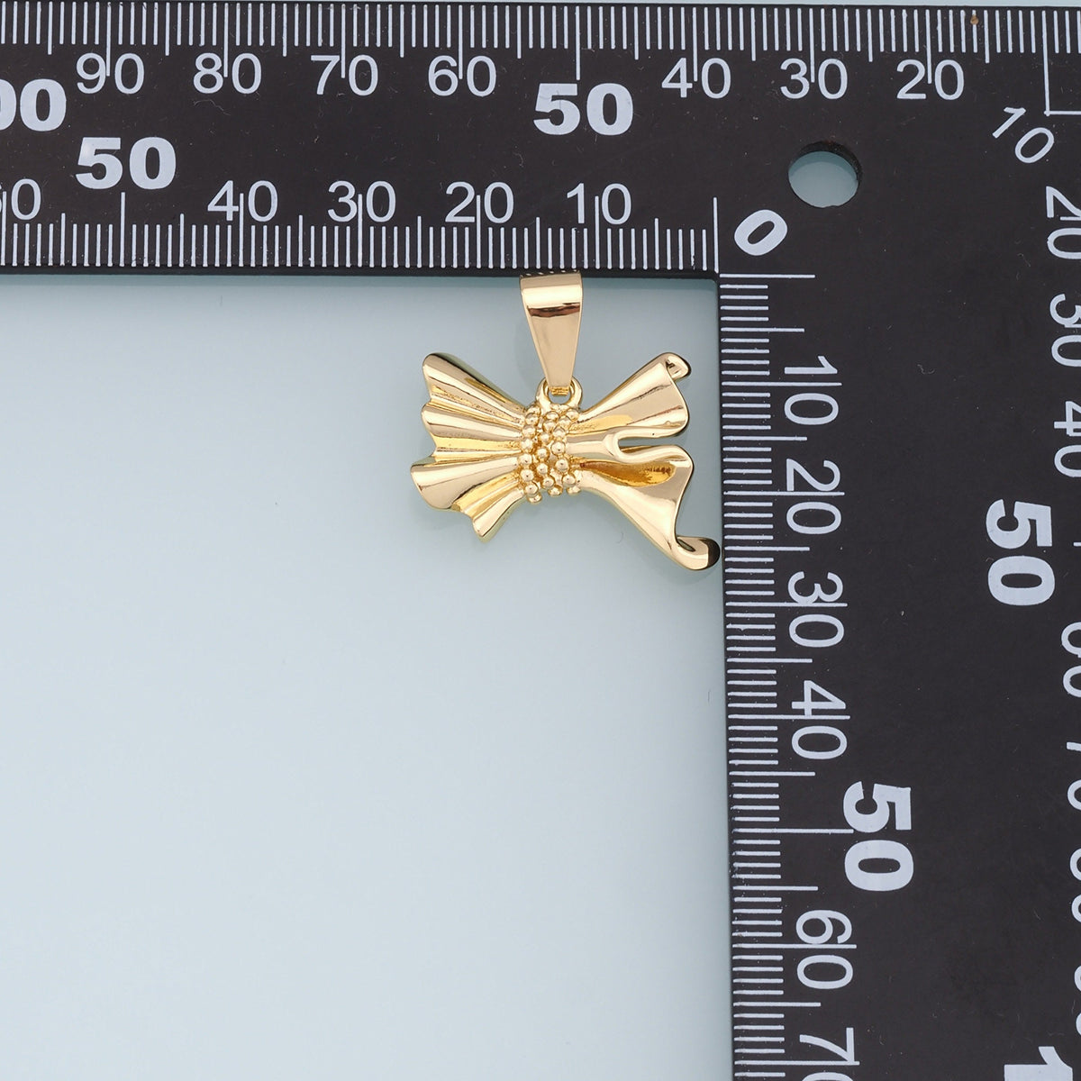 Gold Bow Charms,18K Gold Filled Bow Pendant,bow tie Charm Bracelet Necklace for DIY Jewelry Making Supply