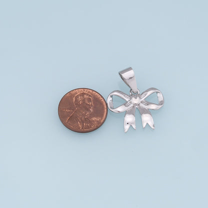 18K Gold Filled Bow Charm Pendant for Jewelry Making