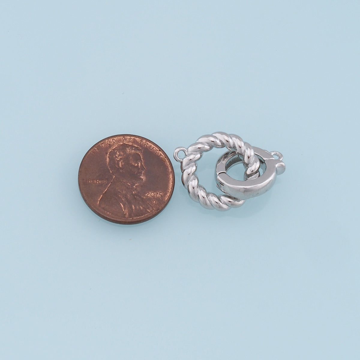 18K Gold Filled Round Clasp for Jewelry Making