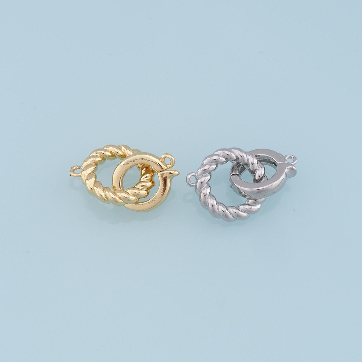 18K Gold Filled Round Clasp for Jewelry Making