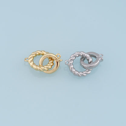 18K Gold Filled Round Clasp for Jewelry Making