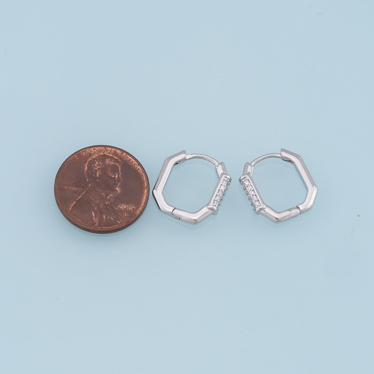 18K Gold Filled Square Huggie Hoop Earrings for Jewelry Making